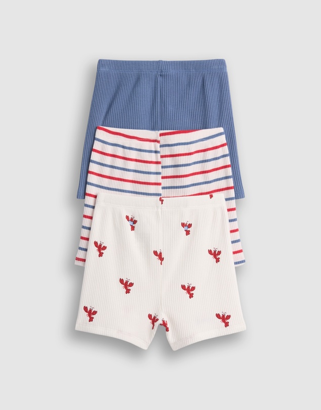 GAP - 3-Pack Tiny Rib Knit Shorts - Babies