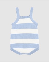 Bebe by Minihaha - Axel Organic Stripe Knitted Bodysuit - Babies