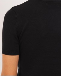 Calli - Melton Fitted Knit Tee