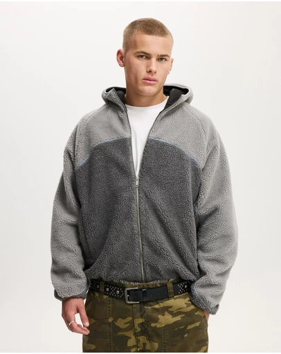 Cotton On - Hooded Teddy Jacket