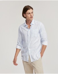 Oxford - Holloway Linen Blend Printed Shirt