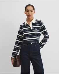 Country Road - Australian Cotton Stripe Rugby Polo Sweat