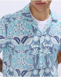 Marcs - Been A Tile Linen Blend Shirt
