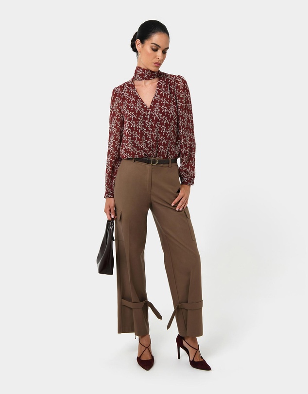 Forcast - Rema Floral Tie Blouse