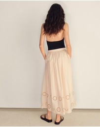 M.N.G - Pipo Embroidered Long Skirt