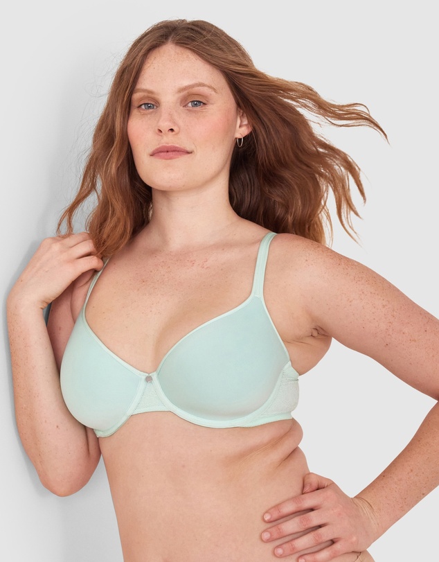 Bras N Things - Pure Body Full Cup Bra-Light Green