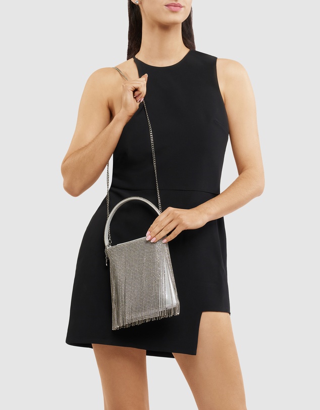 Olga Berg - Billie Crystal Fringe Bag