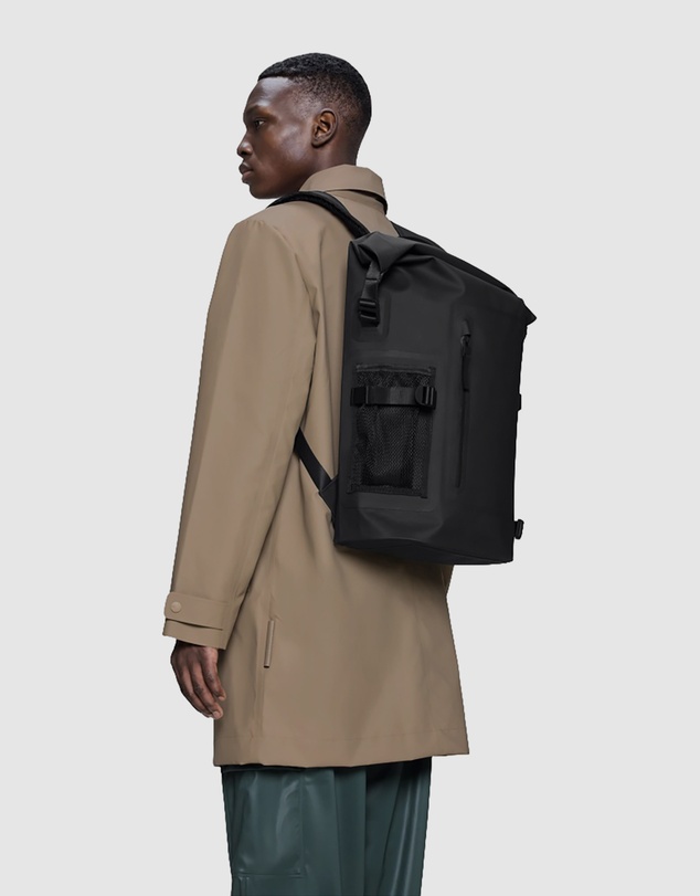RAINS - Deepwater Rolltop Rucksack Black