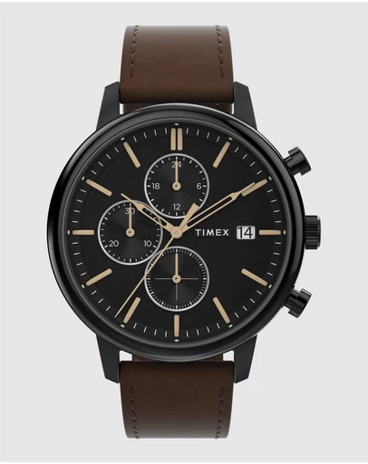 TIMEX - Timex Chicago 45mm Black-Tone Multifunction Watch