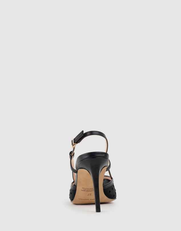 Edward Meller - ALECIA85 Dot Mesh Posted Slingback
