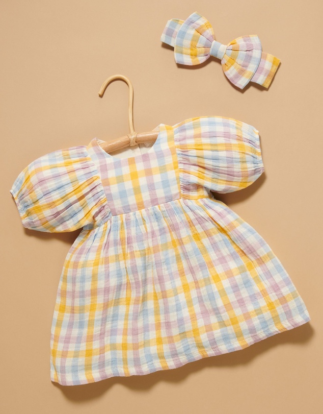 Purebaby - Gathered Dress -Kids-Babies