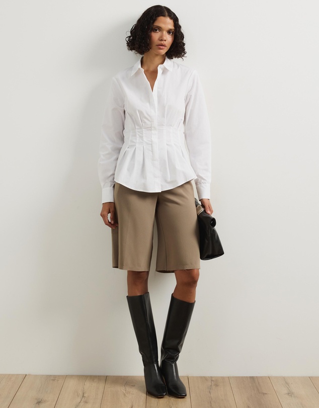 Atmos&Here - Marcy Pin Tuck Long Sleeve Shirt