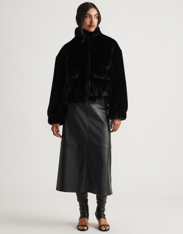 Decjuba - Saylor Faux Fur Bomber Jacket