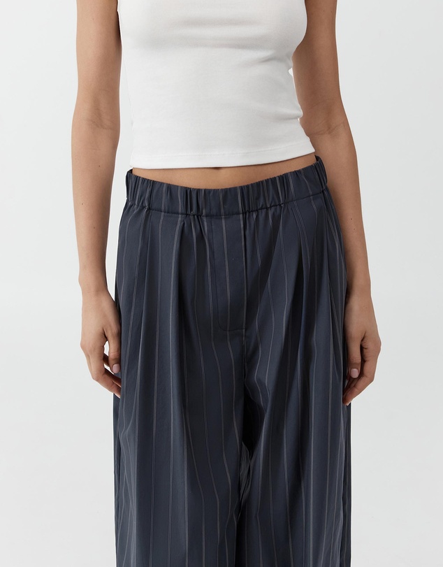 St. Agni - Stripe Relaxed Pleat Pants
