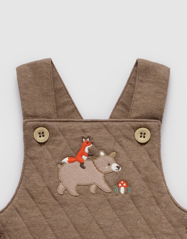 Purebaby - Quilted Overall -Kids-Babies