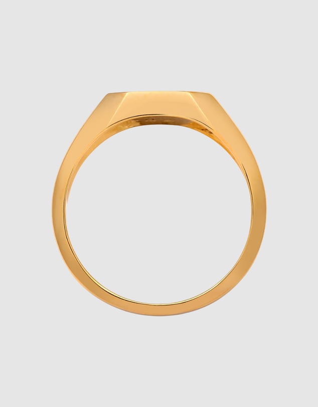 Kuzzoi - ICONIC EXCLUSIVE - Enamel Signet Ring in Gold-Plated 925 Sterling Silver