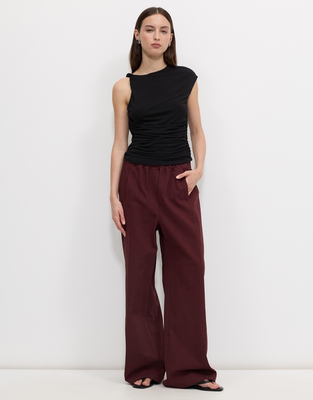 Calli - Matt Cotton Twill Pants