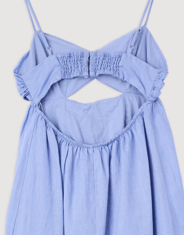 Revibe - Repaired AERE Saige Linen Midi Dress - AU 12