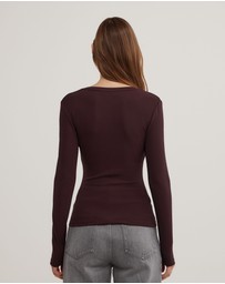 Witchery - Scoop Neck Long Sleeve Top