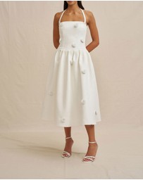 BY JOHNNY. - Anita Spot Halter Dress