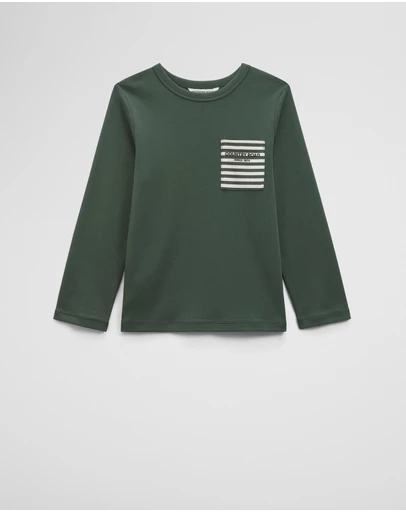 Country Road - Cotton Long Sleeve Pocket T-shirt