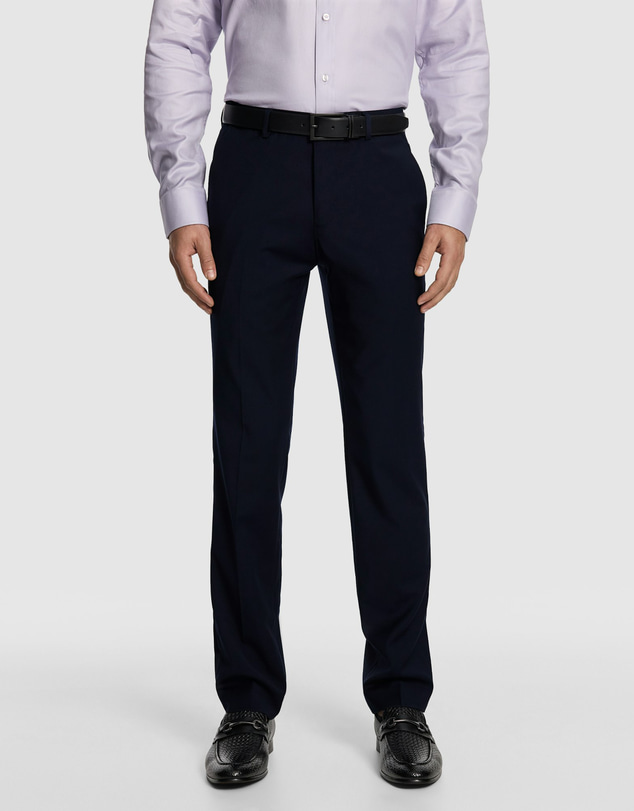 yd. - Atlas Wool Blend Slim Dress Pant