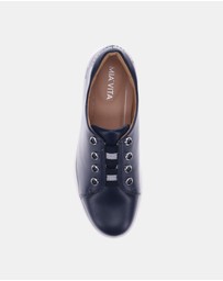 Mia Vita - Bingo Elastic Lace Sneaker - Navy