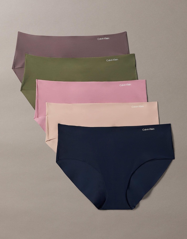 Calvin Klein - 5-Pack Invisibles Microfiber Stretch Hipster Briefs
