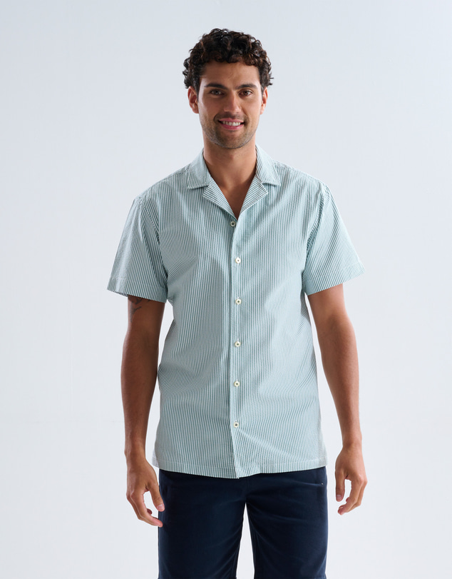 3 Wise Men - 3 Wise Men Crossroads Stripe Short Sleeve Shirt
