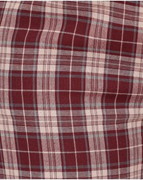 Petal & Pup - Kaelia Frill Hem Straight Pant - Burgundy Plaid