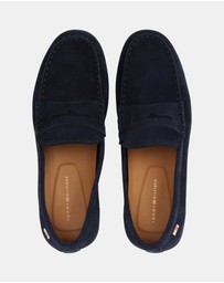 Tommy Hilfiger - Flag Soft Suede Driver Loafers - Women's