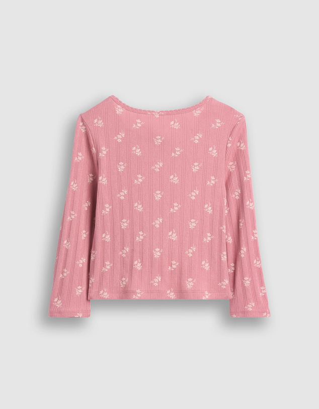 GAP - Aug LS Pointelle Cardigan Top - Babies-Kids