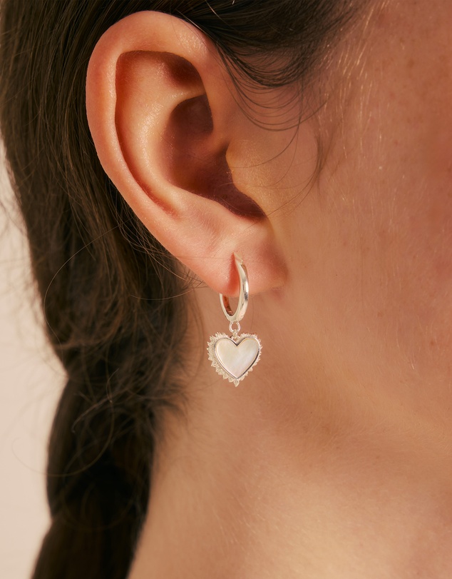 Karen Walker - Flaming Mother of Pearl Hoops