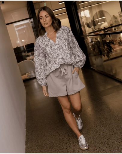 ALEXANDRA - Caits Blouse Coco Leaf Print