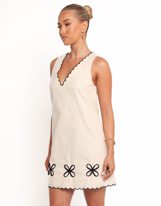 Petal & Pup - Thalia Mini Dress - Cream/Black