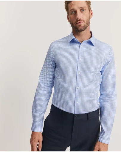 Country Road - Slim Fit Gingham Travel Shirt