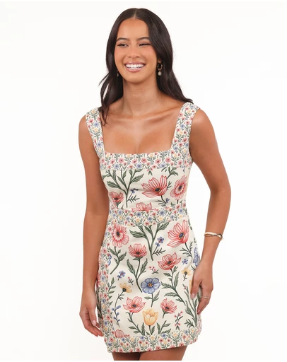 Petal & Pup - Rinna Mini Dress - Pastel Floral