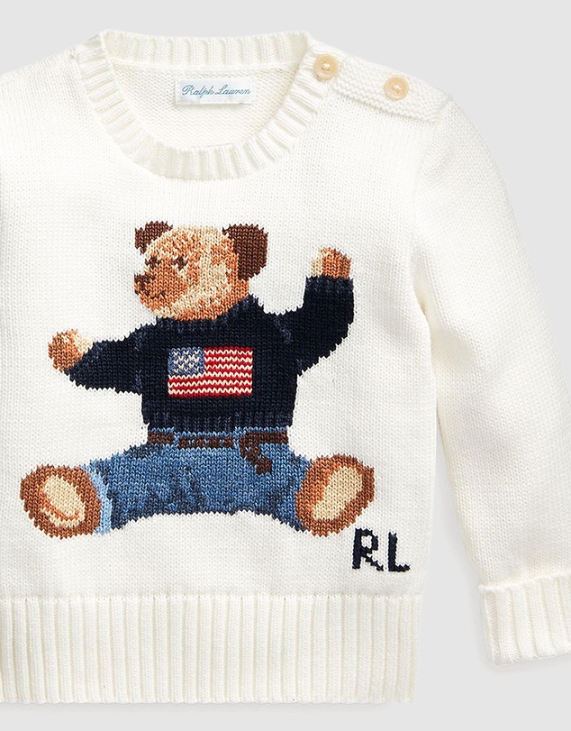 Polo Ralph Lauren - Polo Bear Cotton Sweater - Babies