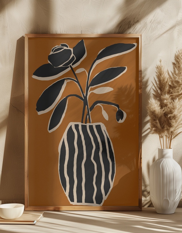 Olive et Oriel - Ochre Still Life No 5 by Treechild Art Print