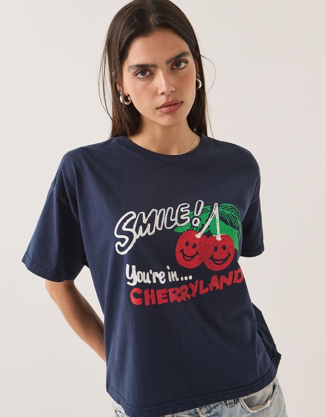 Brixton - Cherryland Boxy Cropped Crew