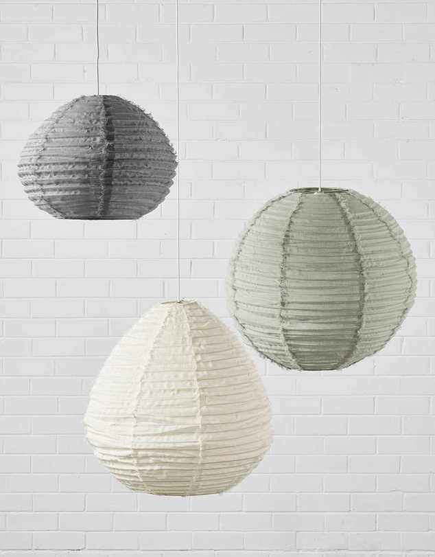 Aura Home - Cloud Fringed Linen Ball Pendant Shade