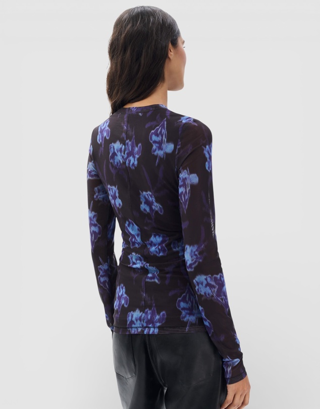 rag & bone - Yana Printed Mesh Long Sleeve Tee