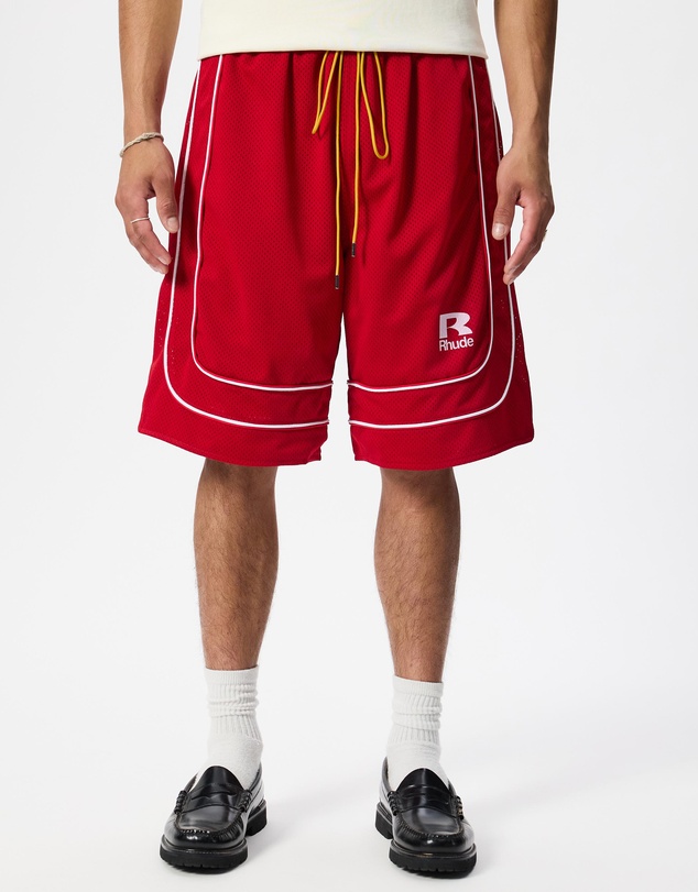 RHUDE - Rhude Mesh Piping Baggy Track Shorts