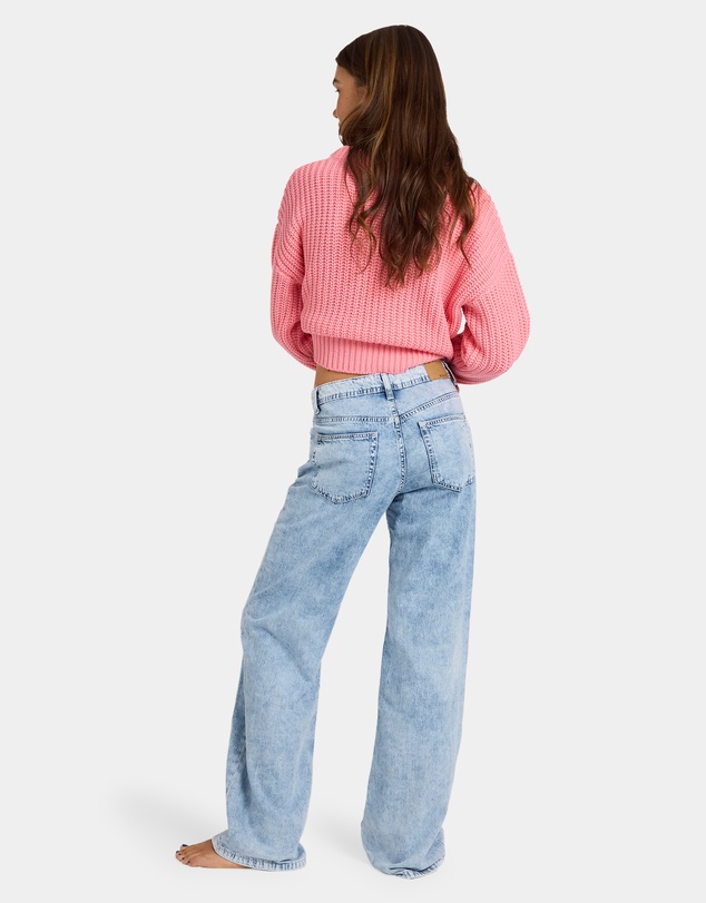 Roxy - Womens Dawn Patrol Mid Sunbleached Denim Jeans
