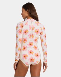 Roxy - Womens Hibiscus Long Sleeve One Piece