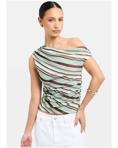 Alice In The Eve - Helena Mesh Asymmetric Top