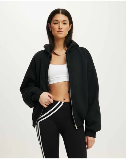 Cotton On Body Active - Plush Oversized Cocoon Zip Through