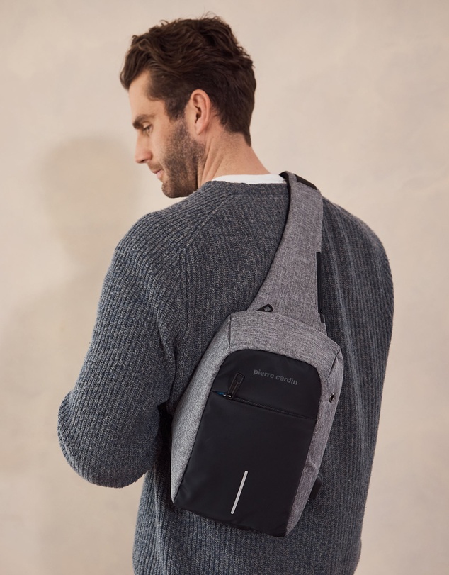 Pierre Cardin - Pierre Cardin Men's Nylon Sling Bag