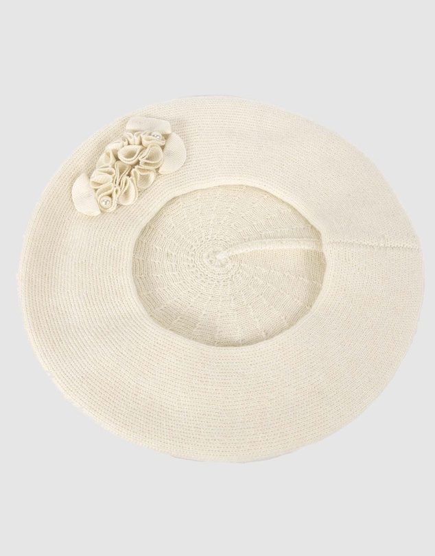 Max Alexander - European Made Cream Soft Wool Beret