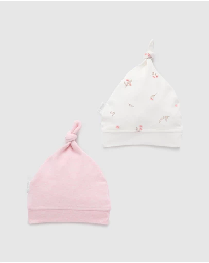 Purebaby - Knot Hat 2 pack - Babies